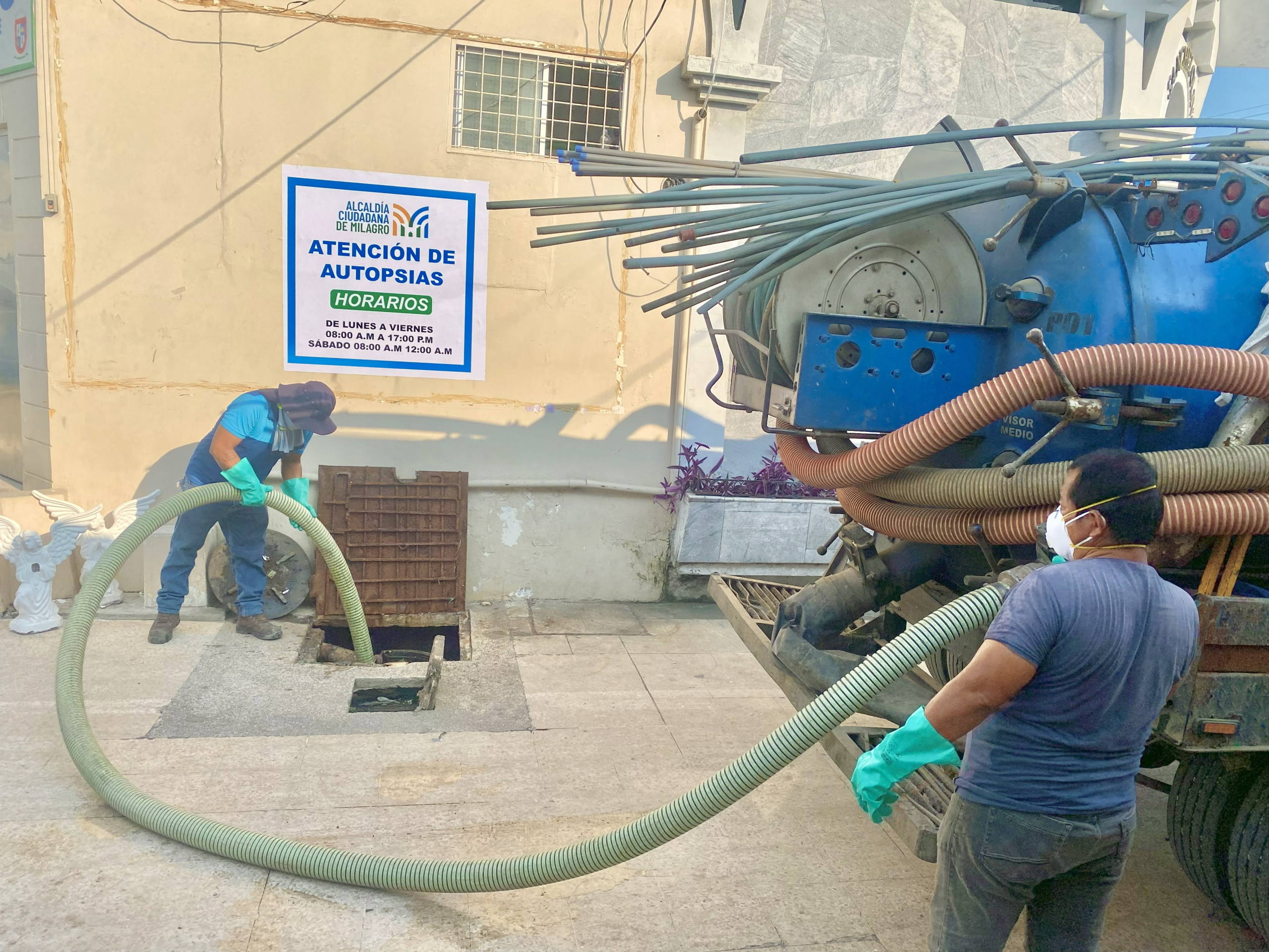 Limpieza de sistema de aguas servidas